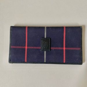 Vintage Burberry Checked Twill Long Wallet Authentic